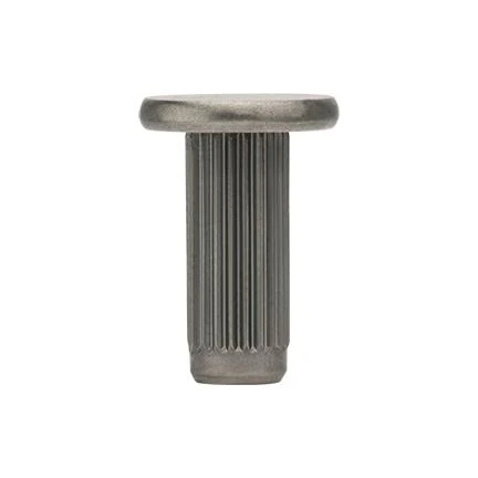 Perno pieno con zigrinatura e testa ottenuta per cold heading