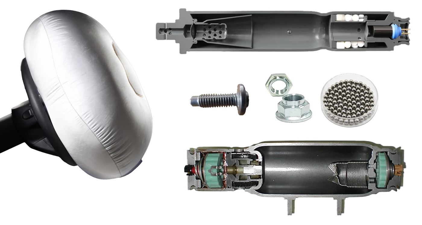 Meccanismi degli airbag e fissaggi