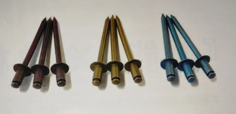Nissen Rivet memperkenalkan rivet tarik titanium berwarna pertama di Jepun
